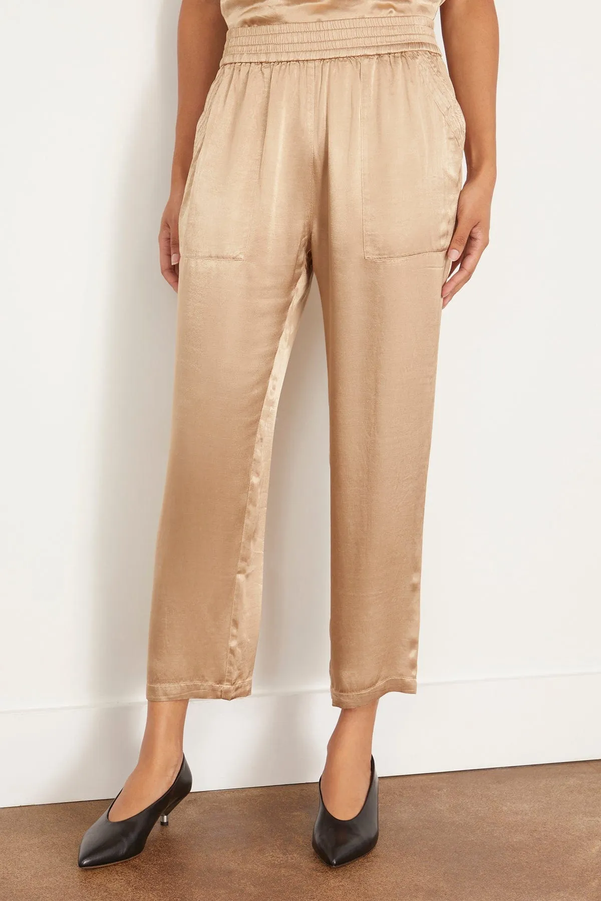 Trapunto Pant in Sand