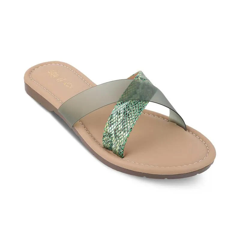 tresmode 240-SNEK GREEN SMART CASUAL FLATS EU/40 UK/7