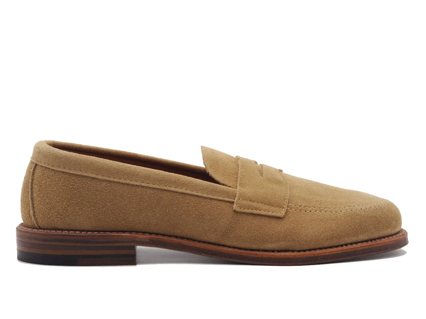 Unlined Khrone Penny Loafer Tan Suede