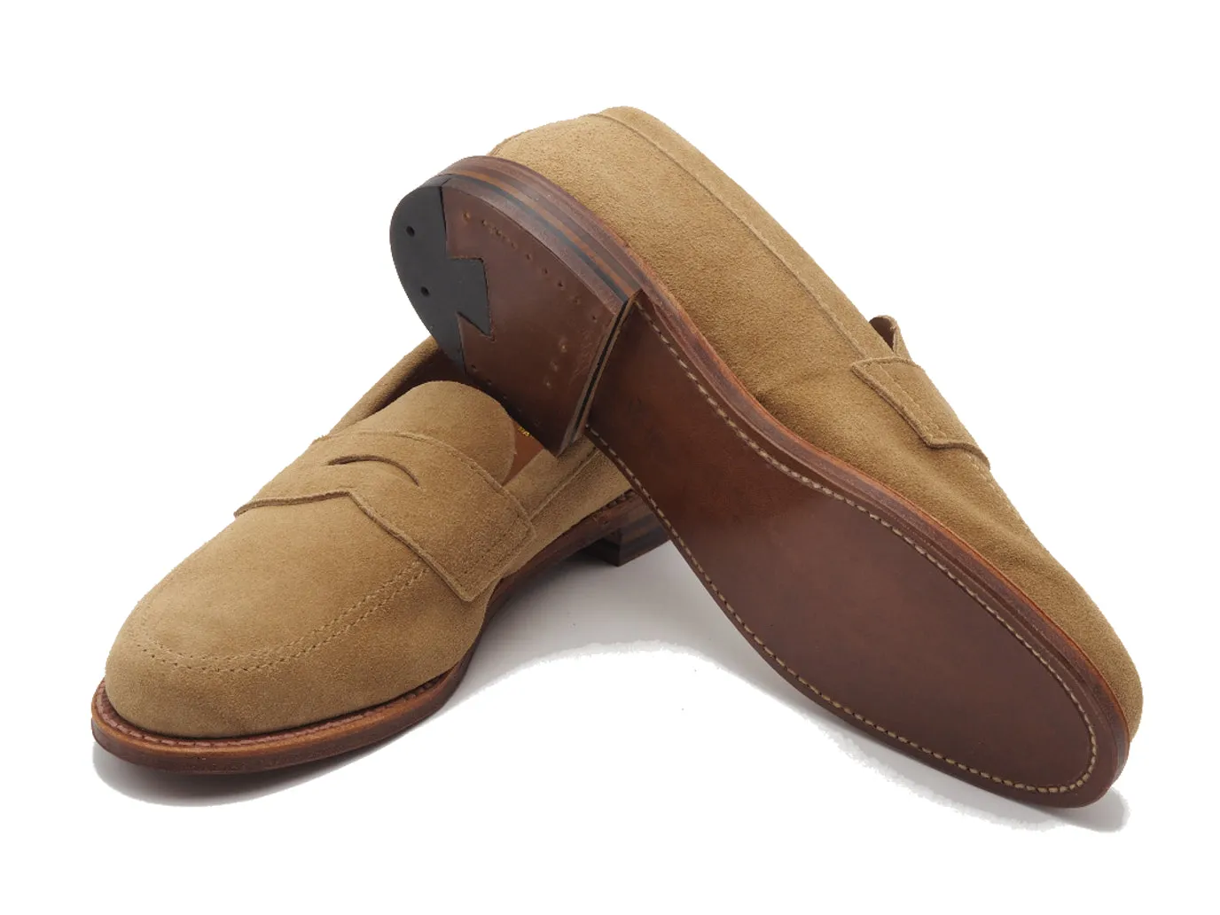 Unlined Khrone Penny Loafer Tan Suede