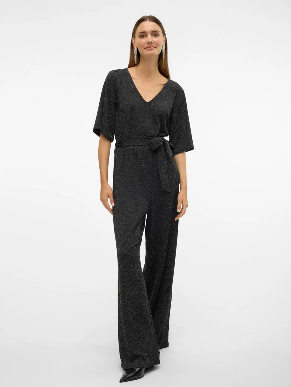 Vmkanva Ss Glitter Jumpsuit Jrs - Zwart Dessin